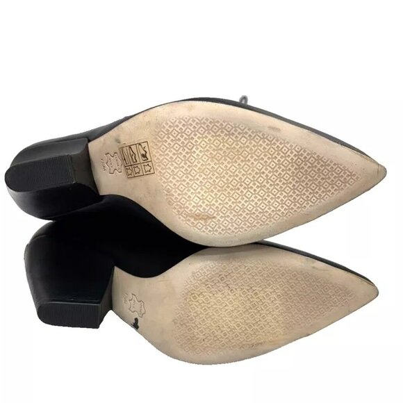 New! TORY BURCH LILA OTK 90MM SCRUNCH BOOTS BLACK NAPPA LEATHER 7.5 M DD455 - Picture 6 of 6